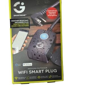 SMARTGEAR Indoor/Outdoor WIFI Smart Plug I0S/Android  Alexa/Google Assistant